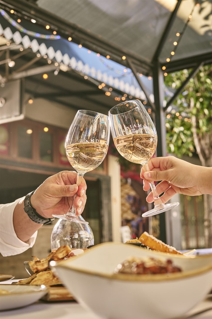 Guests enjoying Italian wine and dinner at Andiamo Trattoria Sydney